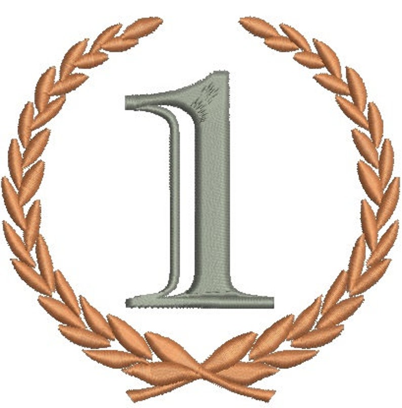 Laurel Branch Numbers Machine Embroidery Designs / a Set of Etsy