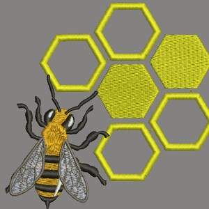 Bee and Honeycomb Machine Embroidery Designs, Instantly Download - Etsy