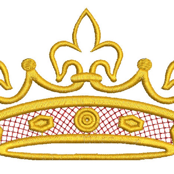 crown Machine Embroidery design attention design is very tight