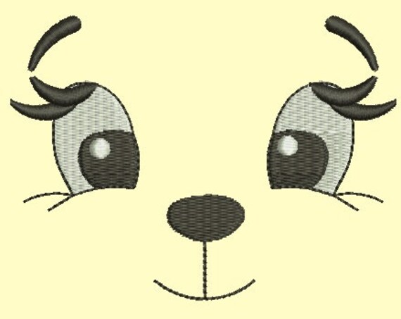 Museau De Chat Pour Broder Sur Des Vetements Ou Des Poupees Etsy France