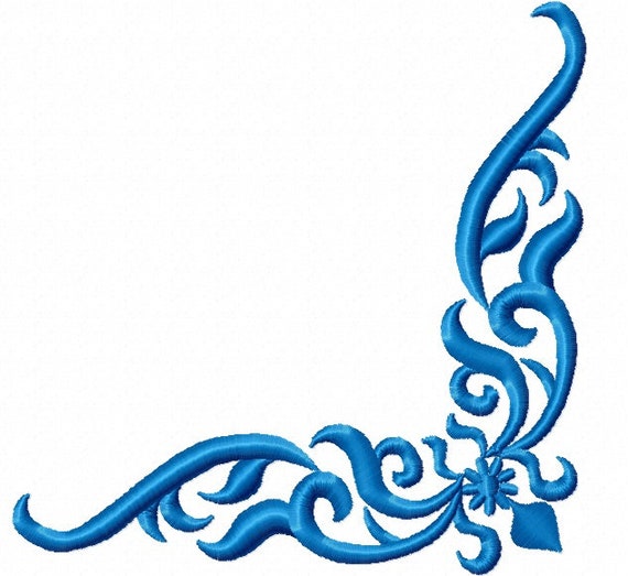 Corner Pattern Machine Embroidery Design Instantly Download Etsy UK