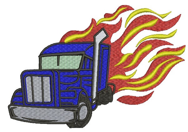 Semi truck machine embroidery design instantly download  etsy Semi truck machine embroidery design instantly download  etsy