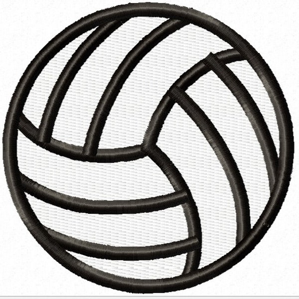 Volleyball  machine embroidery design, instantly download