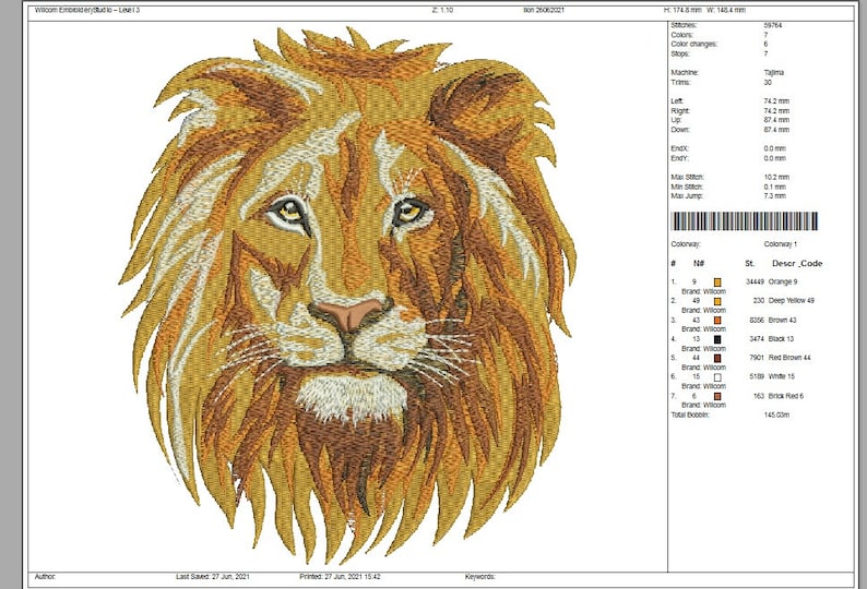 Lion Machine Embroidery Designs Instantly Download Etsy