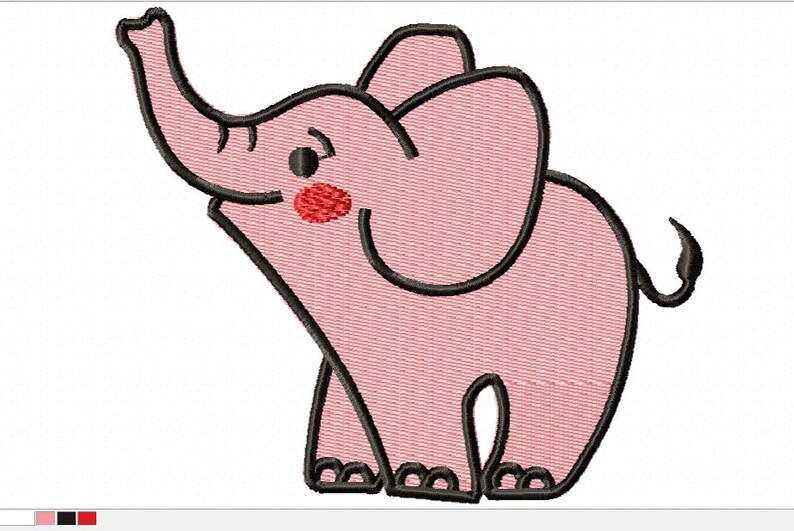 Elephant Embroidery Design Pattern File Machine Embroidery Etsy