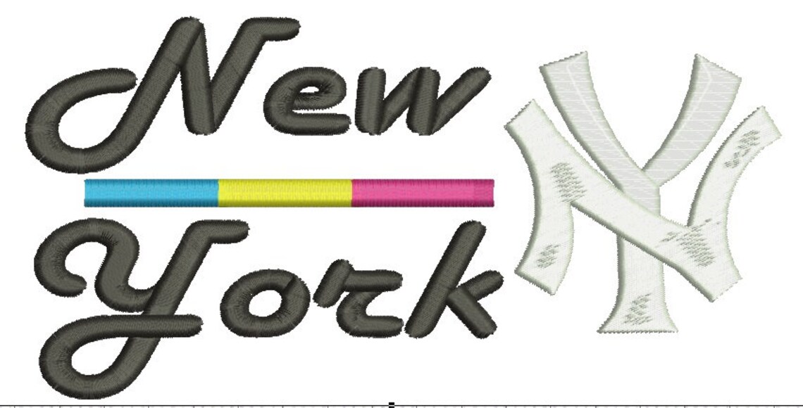 New York Embroidery Design Machine Embroidery Designs Etsy