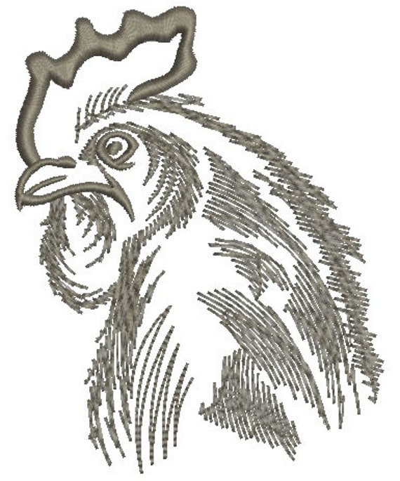 Rooster Machine Embroidery Designs Instantly Download Etsy