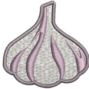 Knoblauch Aufnäher Maschinenstickerei, dies ist kein echtes Produkt, Es handelt sich um eine digitale Datei.