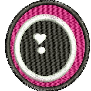 oeil framboise avec un coeur pour une peluche/yeux pour les peluches, motifs de broderie Machine à télécharger instantanément