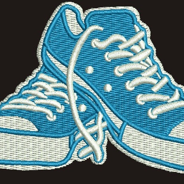 sneakers Machine embroidery design - instantly download