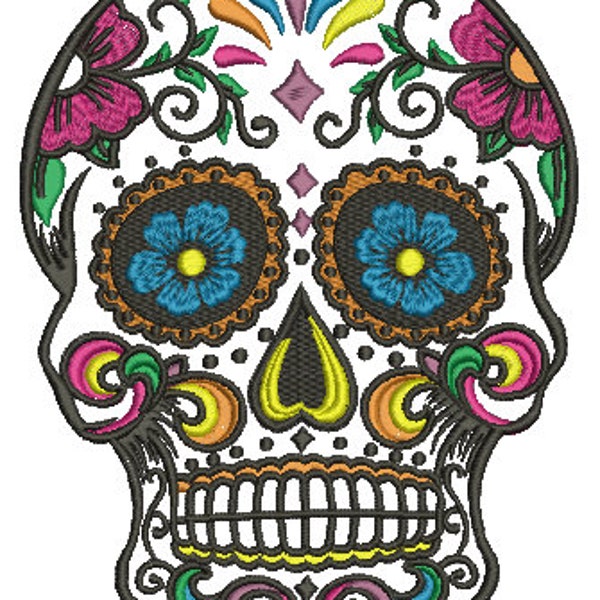 Sugar skull Machine Embroidery Designs, instantly download
