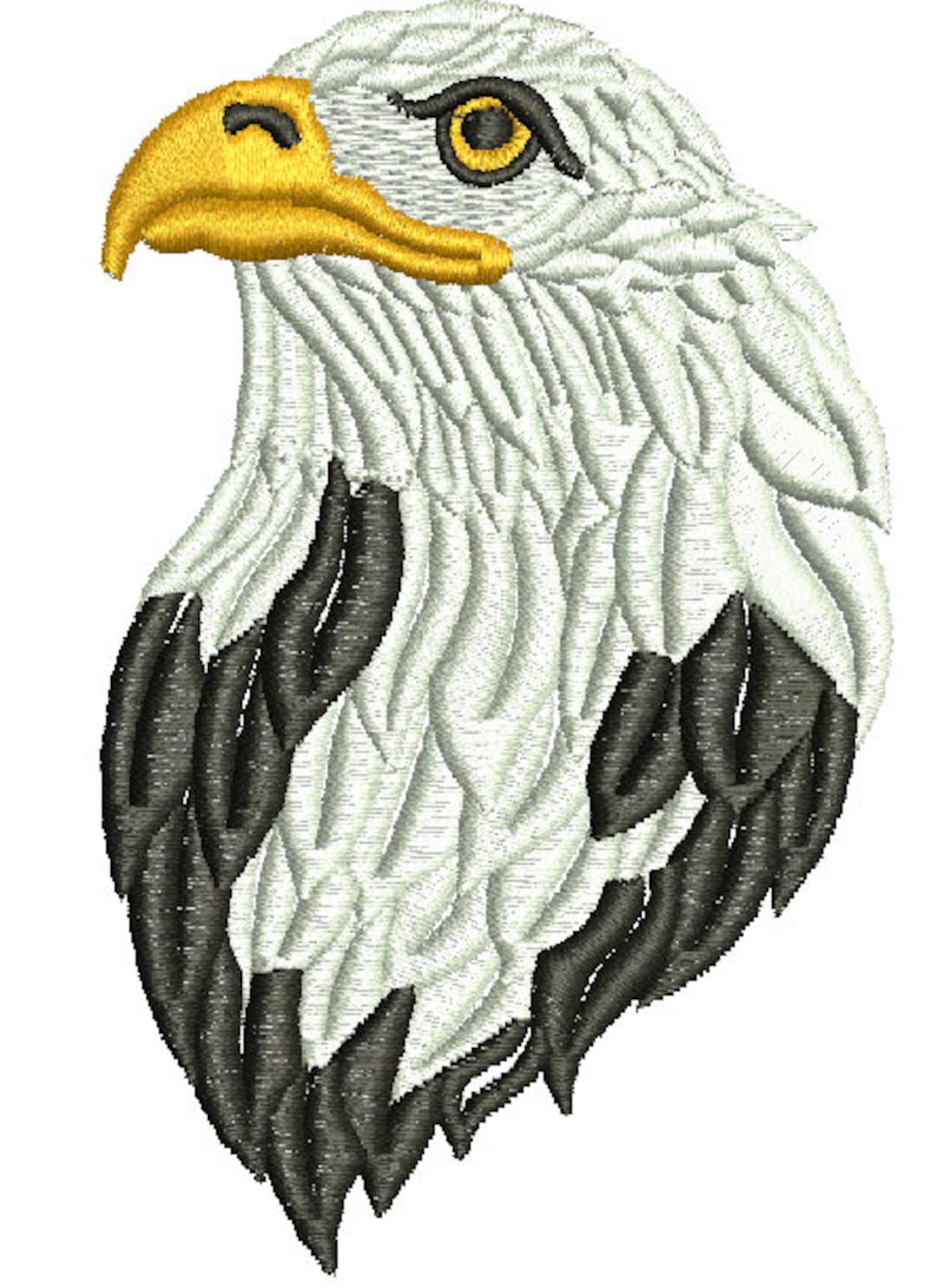 American Eagle Head Embroidery Machine Embroidery Design, Instant