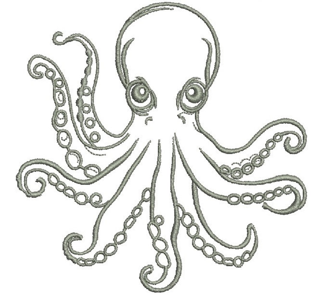Octopus Machine Embroidery Design - Etsy