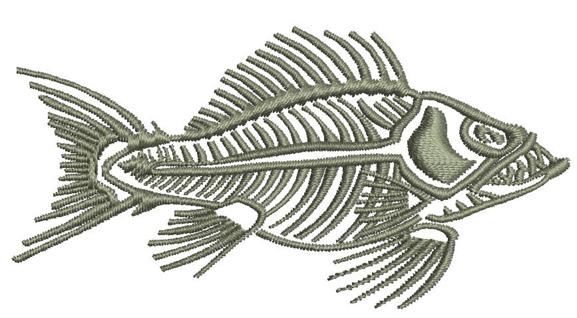 Fish skeleton machine embroidery design instantly download  etsy Fish skeleton machine embroidery design instantly download  etsy