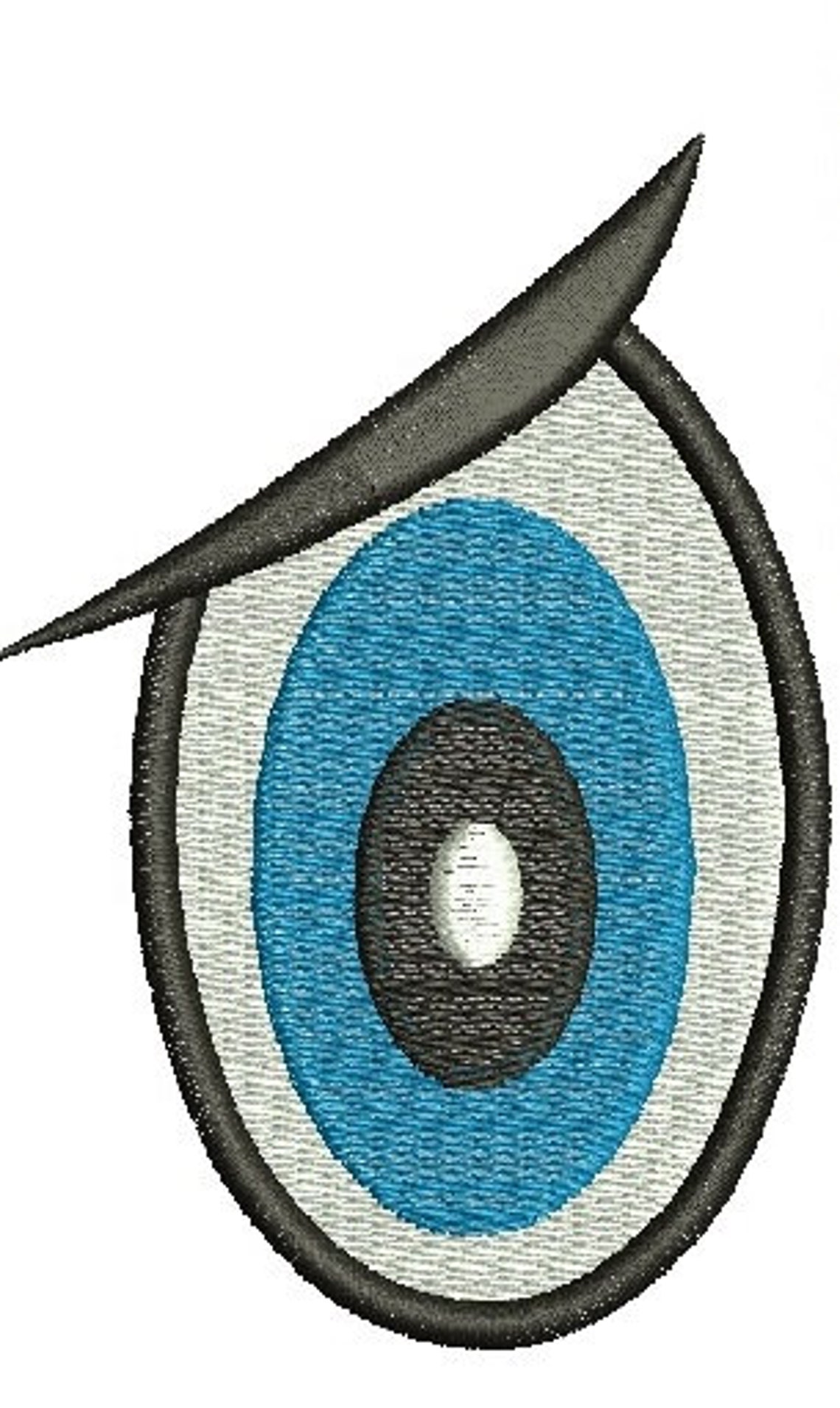 Oval Blue Eye Machine Embroidery Designs Instantly Download Etsy