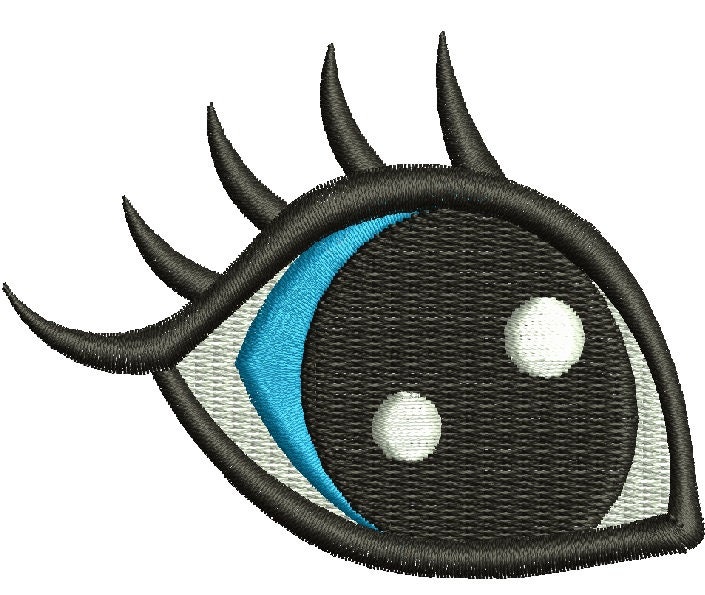 馬のユニコーンの目鹿の大きな目、ぬいぐるみの機械刺繍デザイン、すぐにダウンロード
