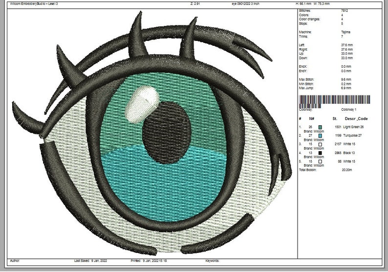 Eyes for Soft Toys Machine Embroidery Designs Pair of Left Etsy