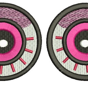 Yeux pour paire de peluches, motifs de broderie Machine à gauche et à droite séparément, à télécharger instantanément