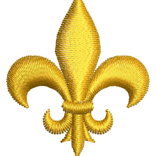 Motif de broderie machine fleur de lys, téléchargement immédiat