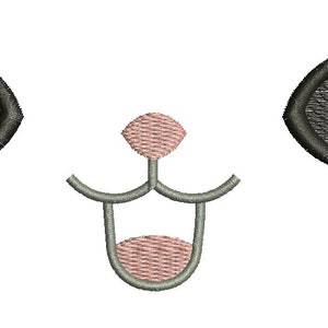 kattengezicht konijnengezicht, paasborduurgezicht, borduurwerk konijn machineborduurontwerpen, direct downloaden