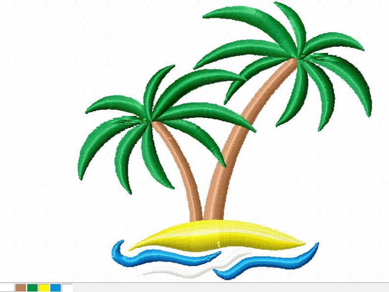 Palm Tree Summer Beach Machine Embroidery Designs Instantly Etsy