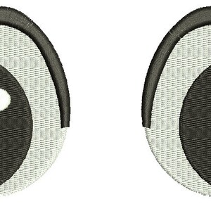 coppia, occhi rotondi sinistro e destro per una bambola / occhi per un peluche Disegni per ricamo a macchina, scaricabili immediatamente
