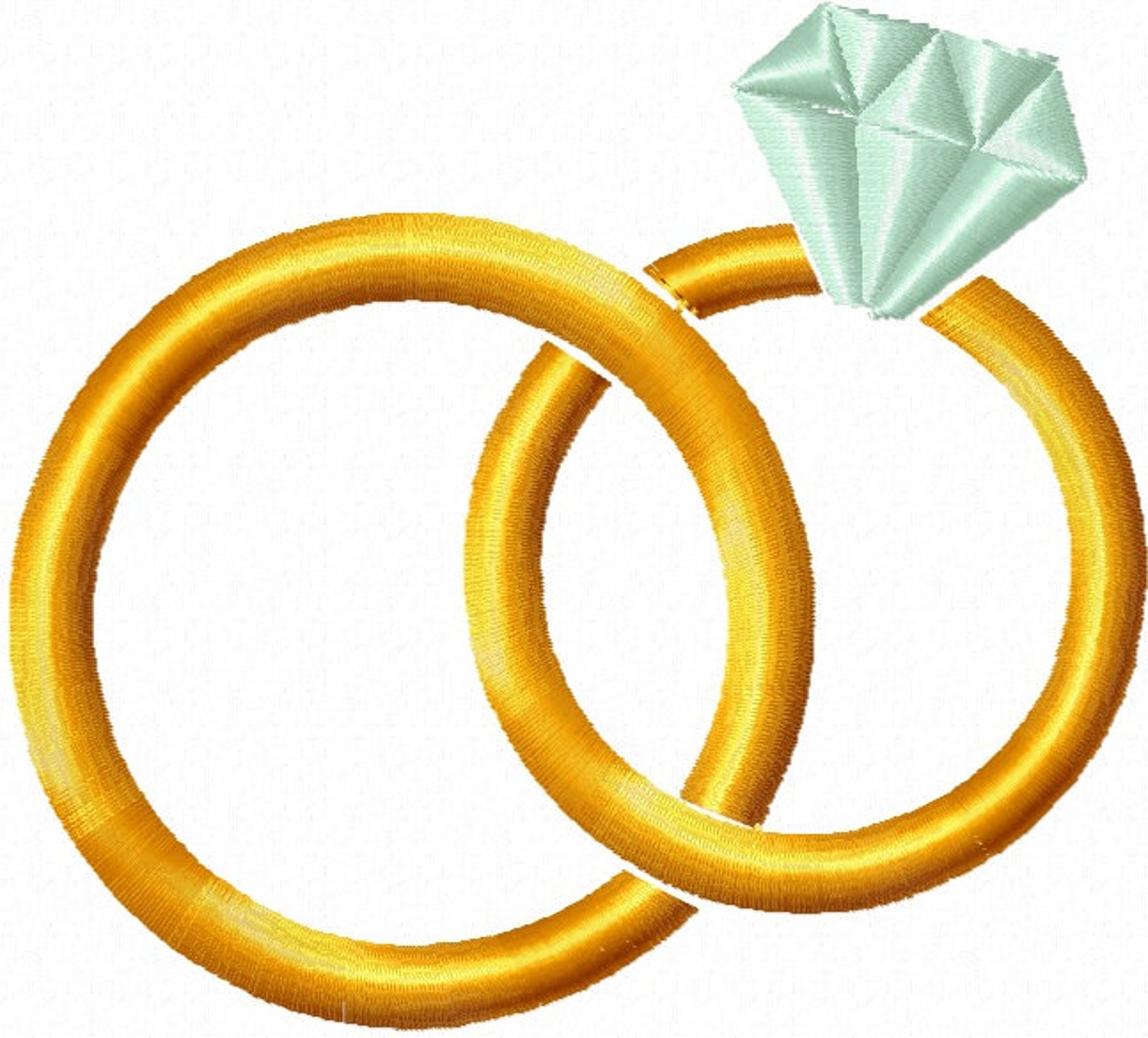 Wedding Rings Machine Embroidery Designs Instantly Download Etsy