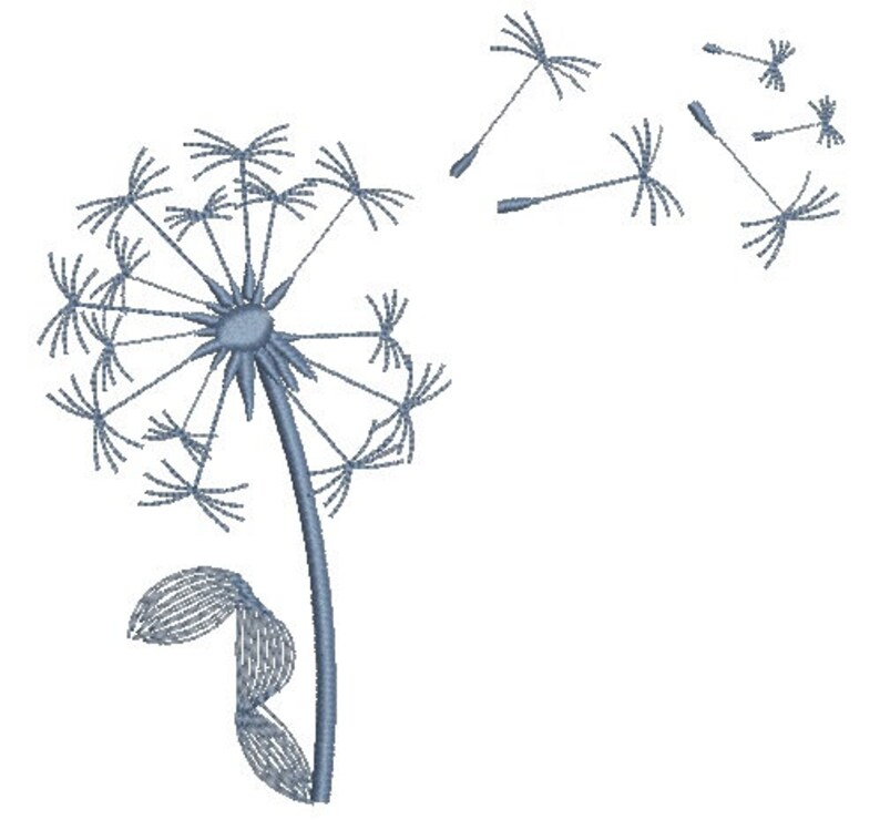 Dandelions Machine Embroidery Design Etsy