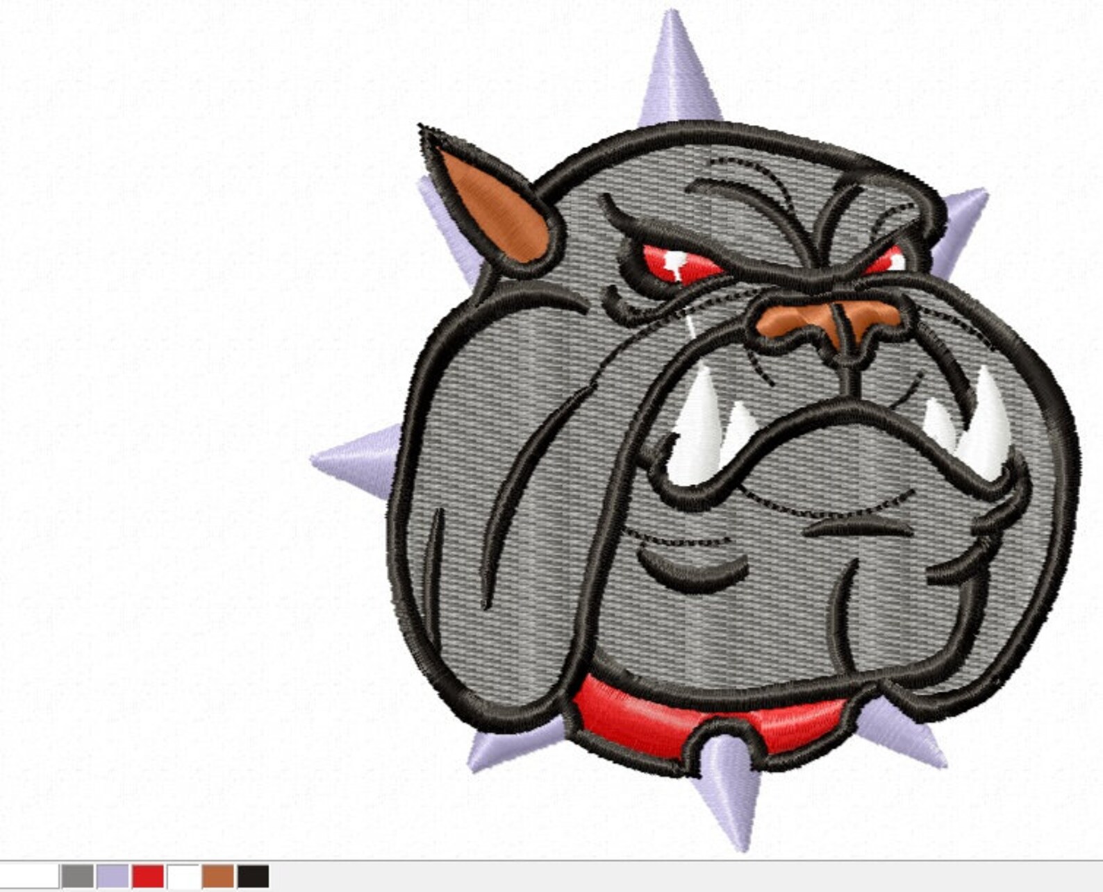 Gray pitbull bulldog machine embroidery design  etsy uk