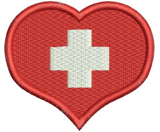Medical Patch First Aid with white cross in a circle