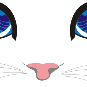 Cat Eyes SVG. Dxf, PNG. EPS. Jpg Big Size 300 Dpi, Instantly Download