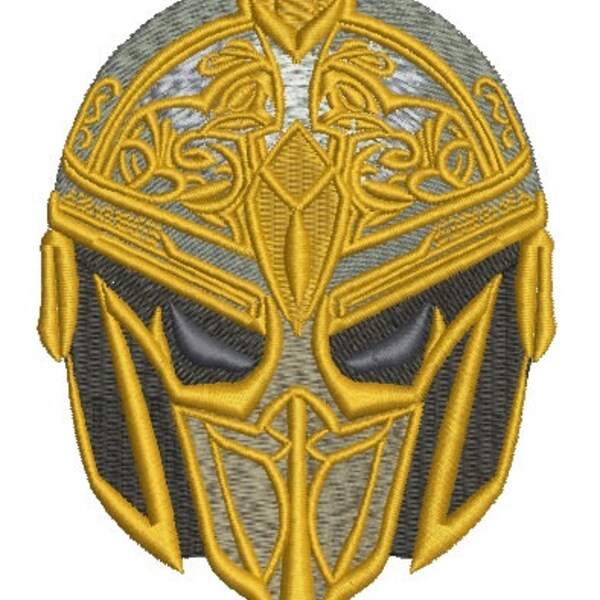 medieval knight helmet helmet ancient army Machine Embroidery Design