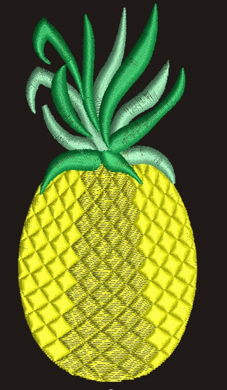 PINEAPPLE Machine Embroidery Designs Instantly Download Etsy