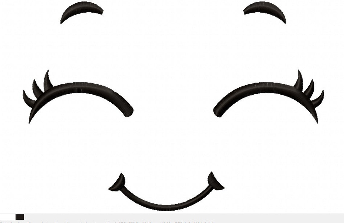 Sleeping Doll Face / Little Face / Muzzle for Embroidery on Etsy