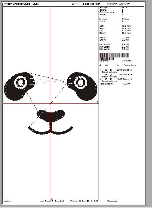 Panda Face Eyes and Nose Machine Embroidery Designs - Etsy