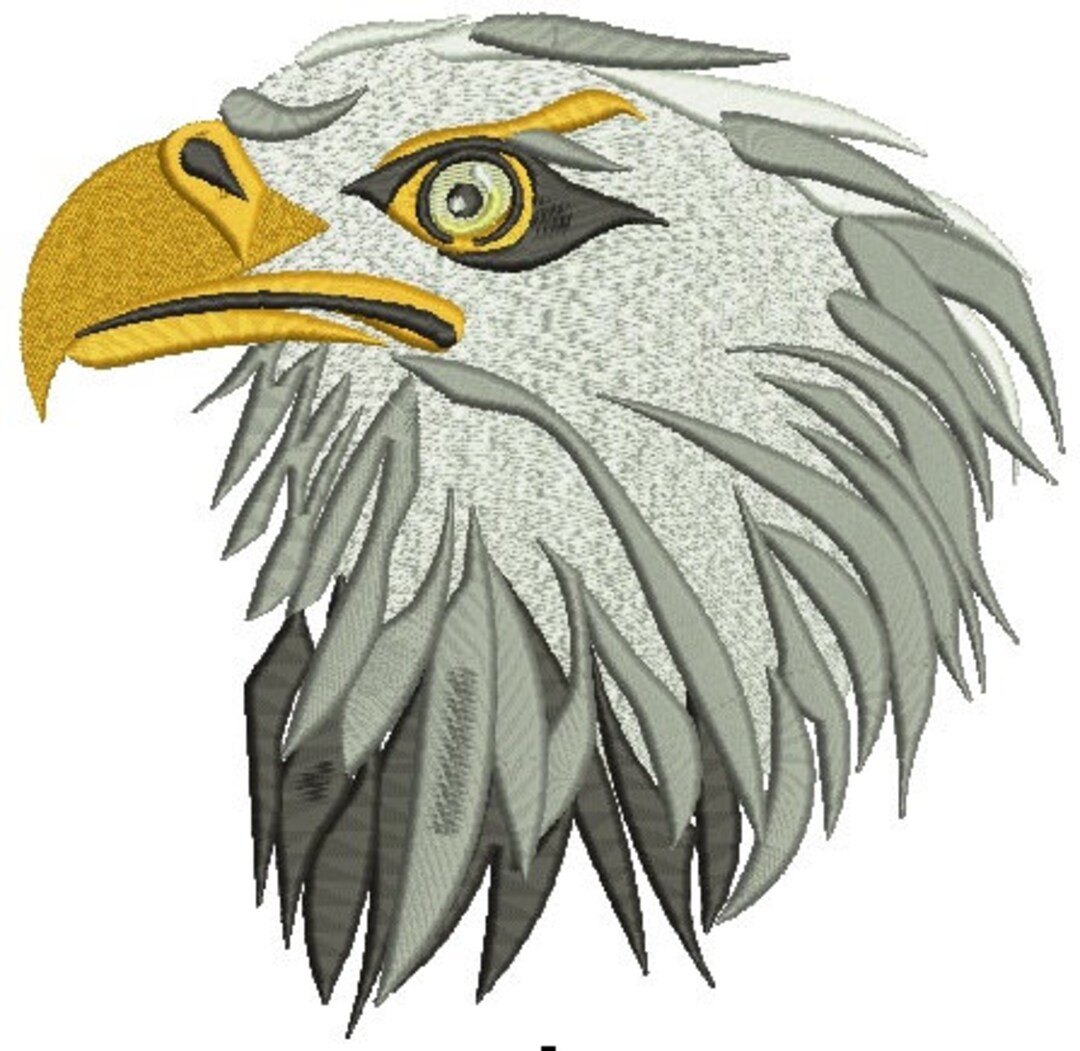 American Bald Eagle Embroidery Machine Embroidery Design, Instant