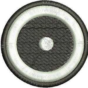 black eye simple round for soft toy bear, cat, dog / eyes for soft toys Machine Embroidery Designs, instantly download