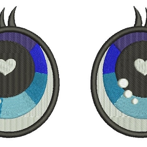 occhi per coppia di peluche, occhi sinistro e destro separatamente. Disegni per ricamo a macchina, scaricabili all'istante