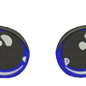 Occhi per coppia di peluche - separatamente sinistro e destro Disegni per ricamo a macchina, scaricabili immediatamente