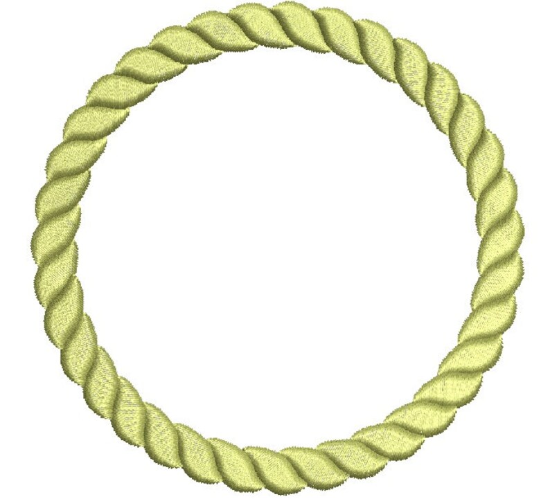 Rope Frame Monogram Frame Machine Embroidery Design - Etsy