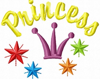 Small Princess Crown machine embroidery design