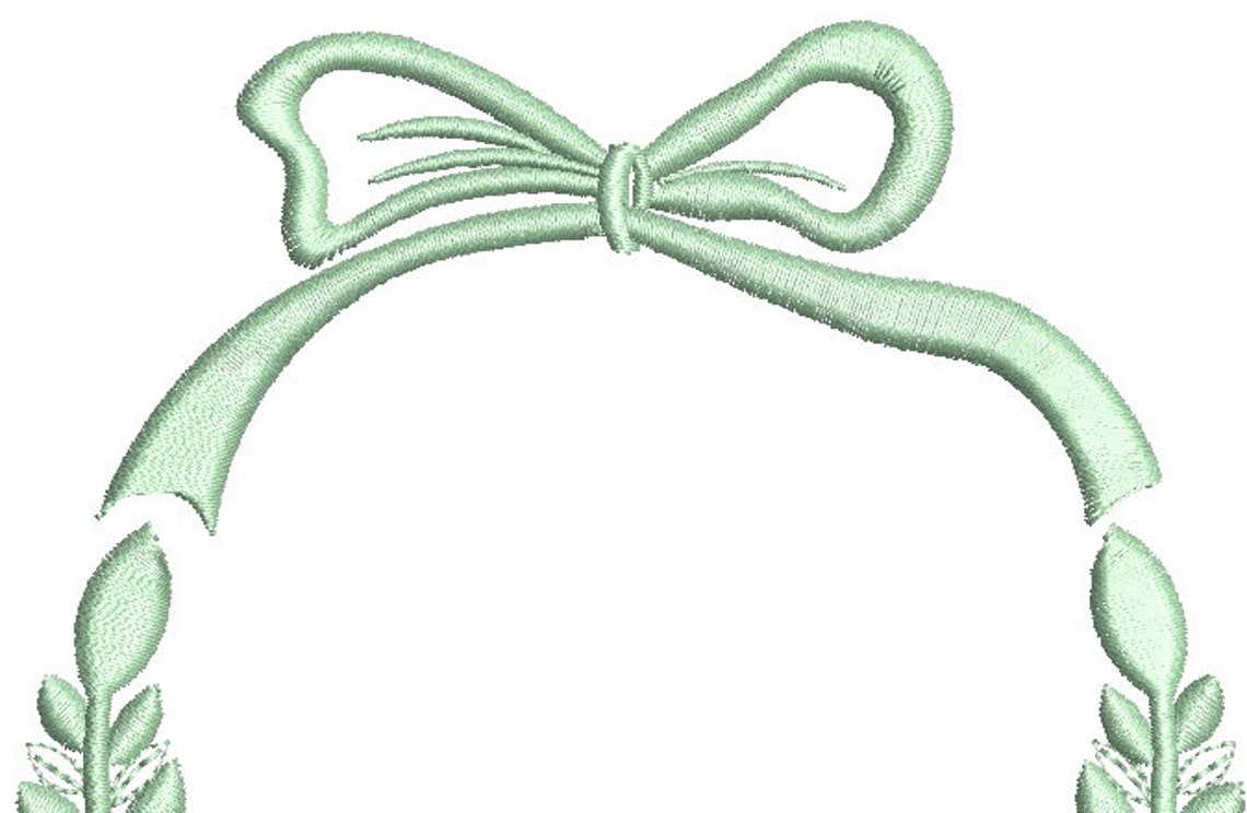 Bow and Laurel Wreath Monogram Wreath / Monogram Frame - Etsy