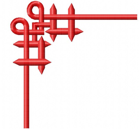 Asian Motif Machine Embroidery Design