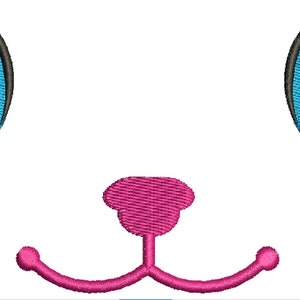 Miezekatze Augen und Nase Stickdateien für die Stickmaschine