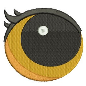 ojo redondo dorado / ojos para juguetes blandos Diseños de bordado de máquinas, descarga instantánea