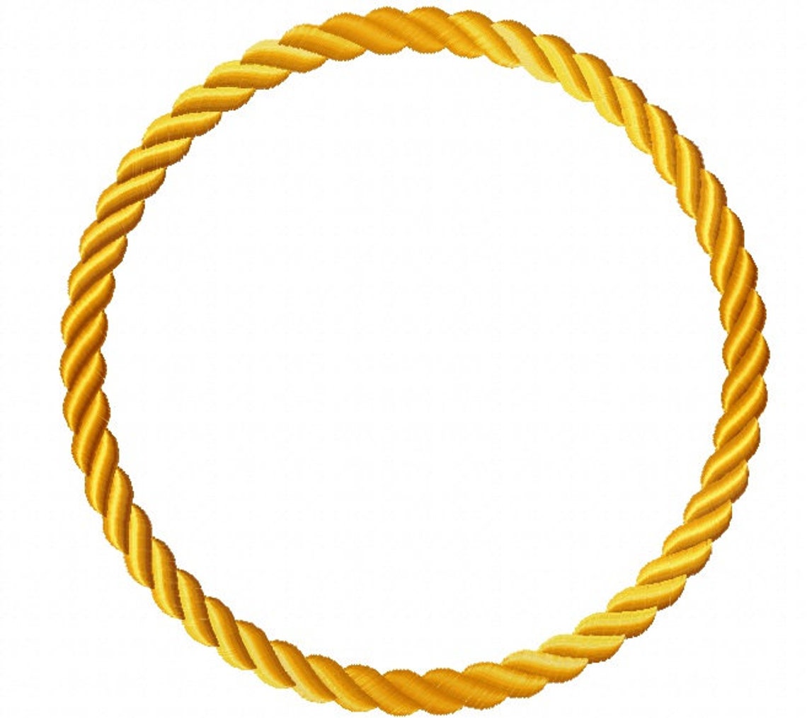 Rope Frame for Monogram / Monogram Frame Machine Embroidery - Etsy