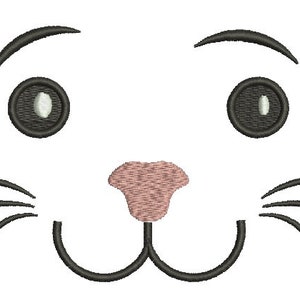 Cute easter bunny Face, Easter Embroidery Face, Embroidery Rabbit Machine Embroidery Designs, instantly download