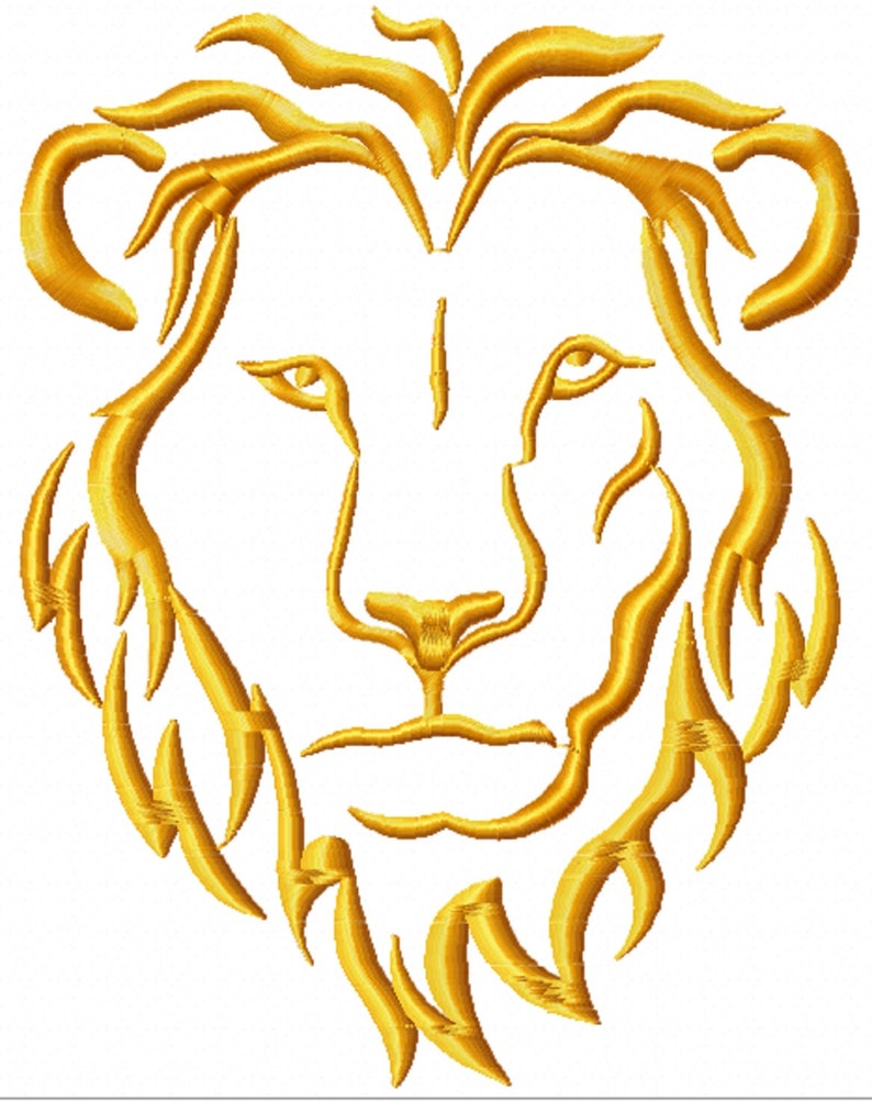 Head of a lion and mane machine embroidery design instantly  etsy Head of a lion and mane machine embroidery design instantly  etsy