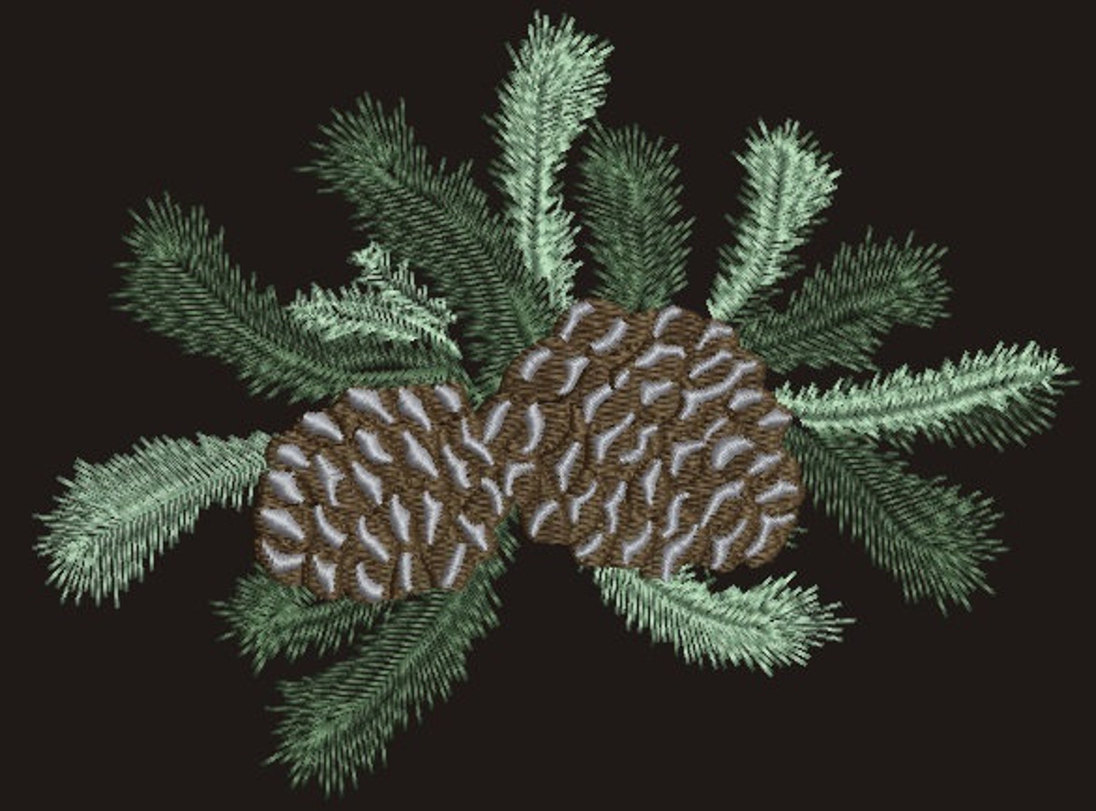 Tree with cones Machine Embroidery Designs instantly download Etsy