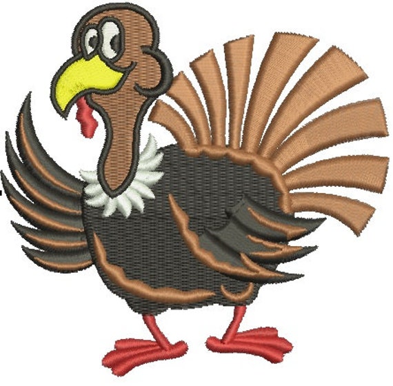 Turkey Machine Embroidery Design Instantly Download Etsy